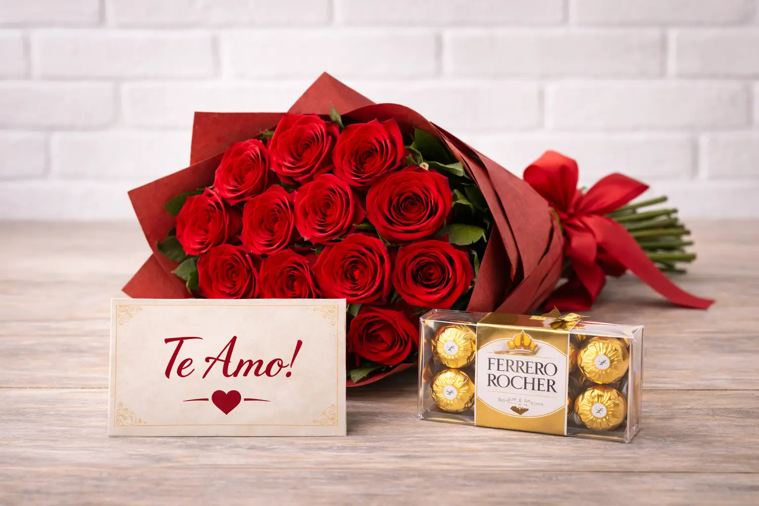 Buquê de Rosas + Ferrero Rocher